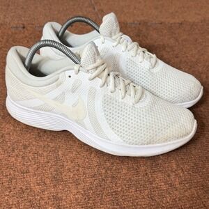 Nike Revolution 4 Womens Running Shoes White 908999-100 Size 10 gym fit clean B+